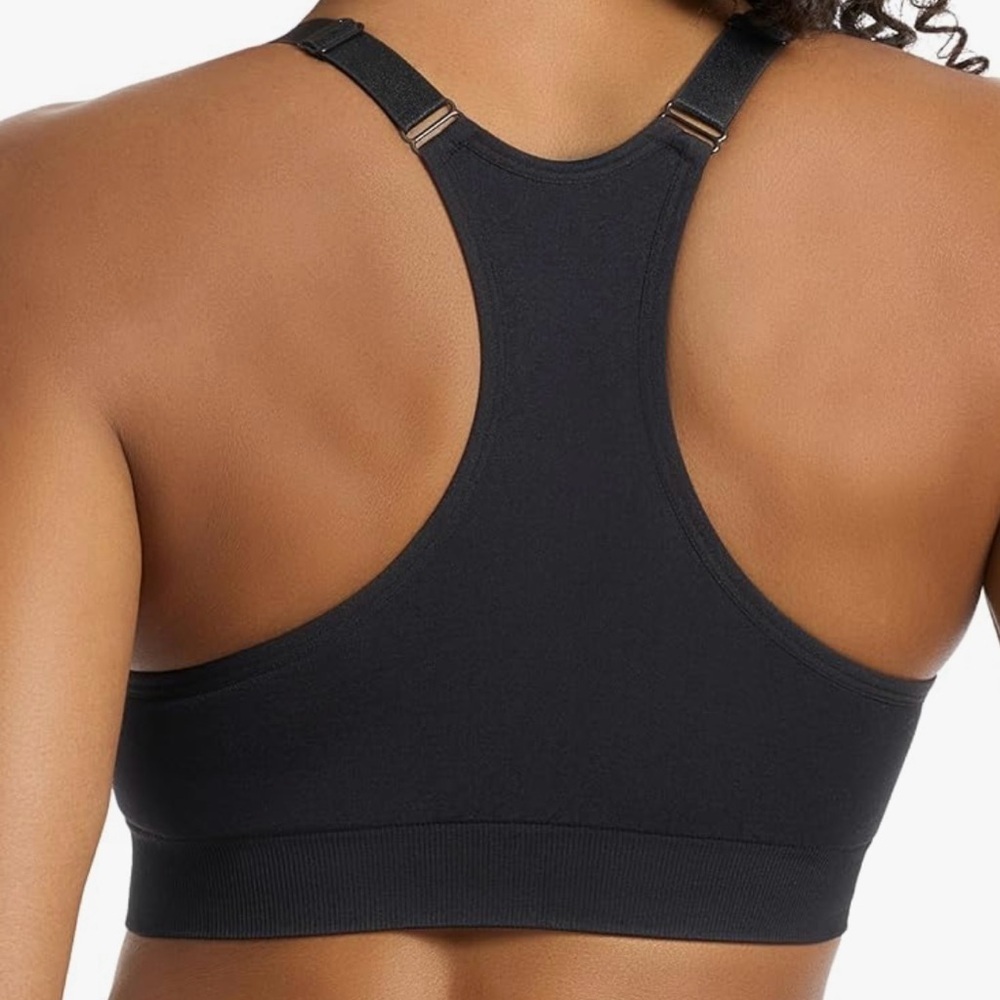 Puma Black Sports Bra with Racerback Design - Picture 3 of 7
